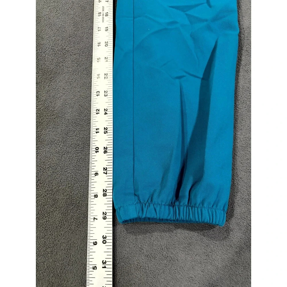 FIGS Technical Collection Cargo Scrub Pants Womens S/T Blue Drawstring Waist